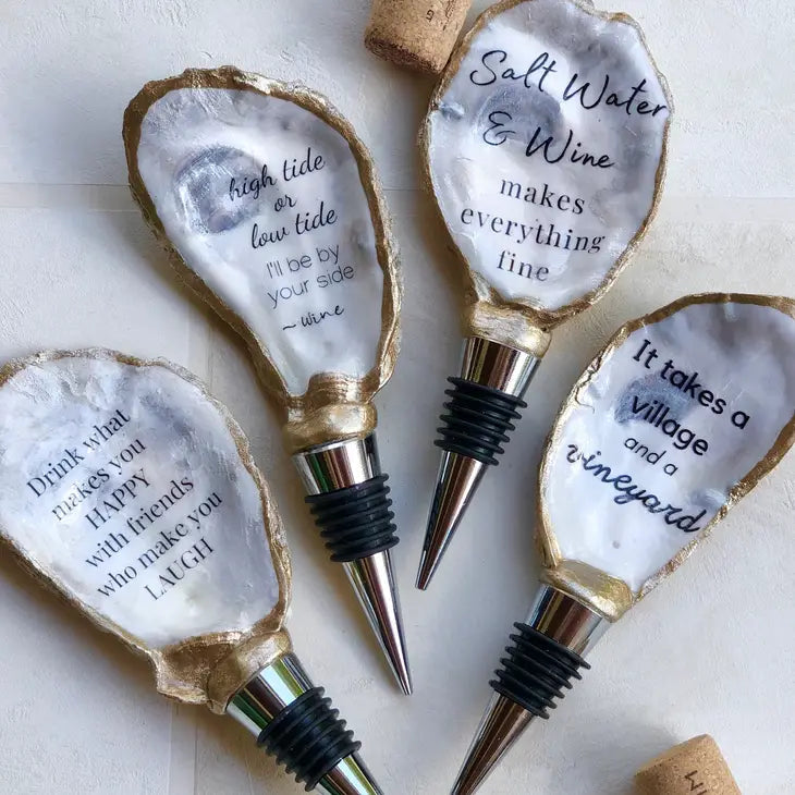 Oyster Wine Stopper - It takes a village The Happy Southerner 