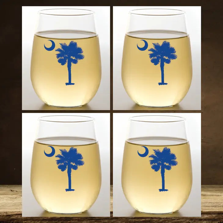 Palmetto Moon Shatterproof Stemless Wine Glasses The Happy Southerner 