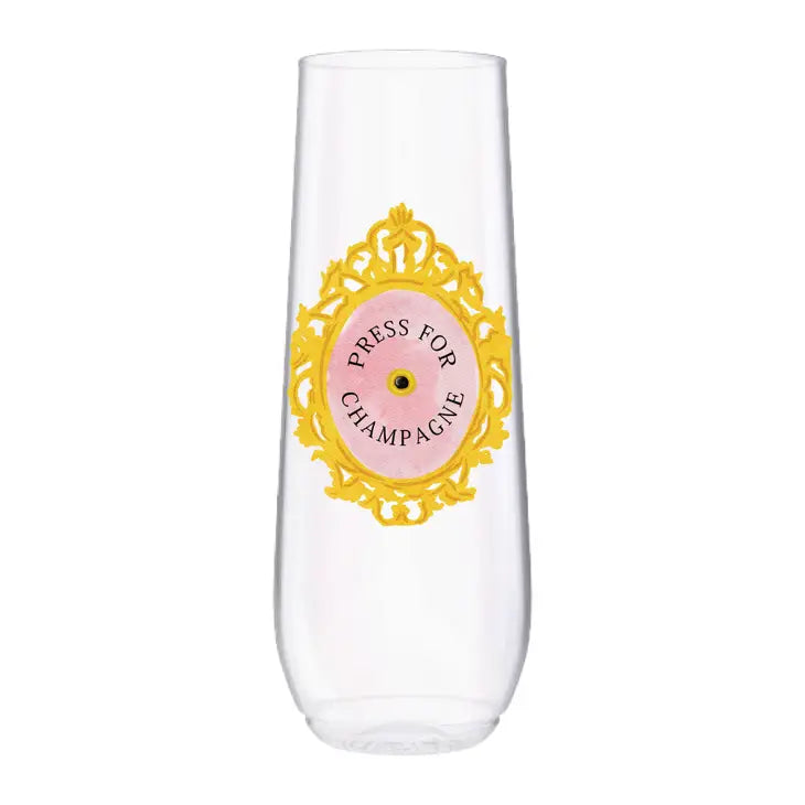 Press For Champagne 9oz Flute Tossware The Happy Southerner 