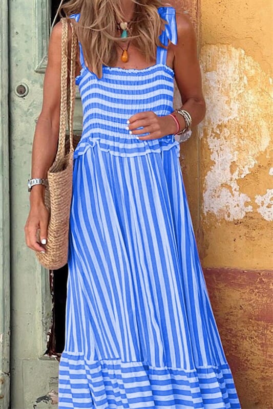 Sea Breeze Stripped Maxi Dress The Happy Southerner 