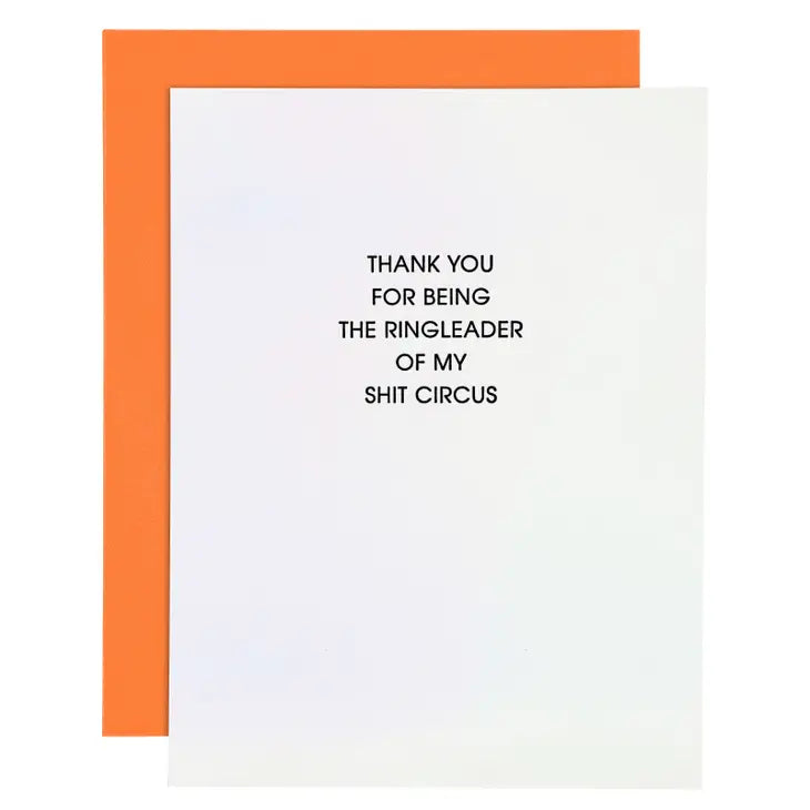 Shit Circus Letterpress Card The Happy Southerner 