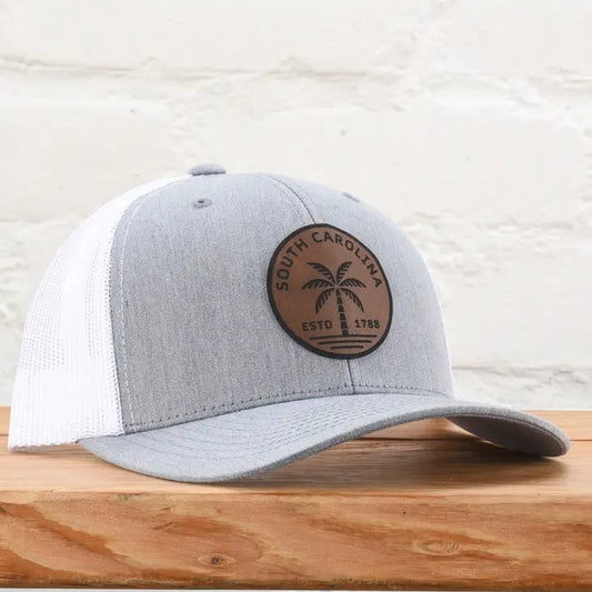 South Carolina Palms Snapback Hat - Grey The Happy Southerner 