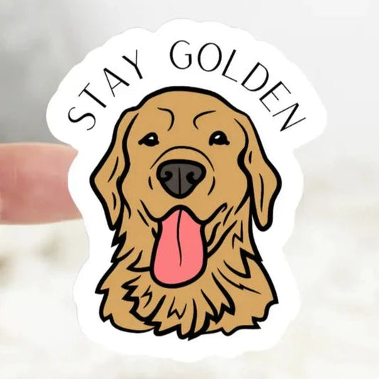 Stay Golden Dog Sticker The Happy Southerner 