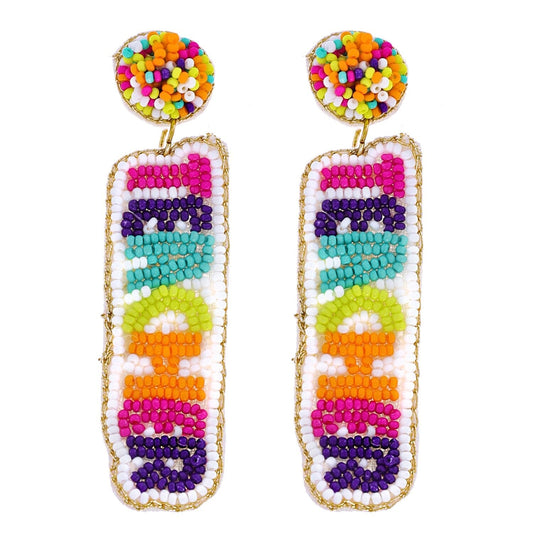 Teacher Beaded Earrings The Happy Southerner 