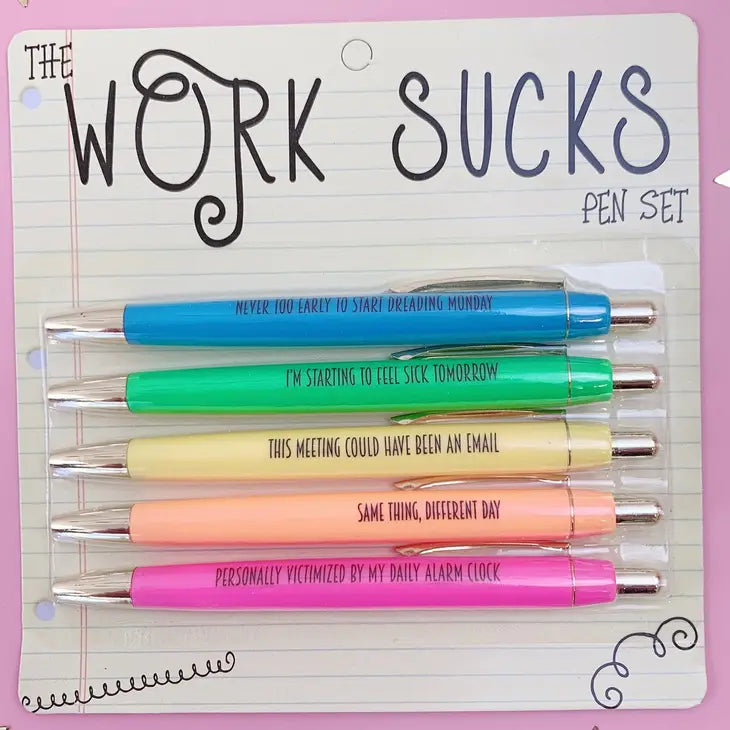 Work Sucks Pen Set The Happy Southerner 